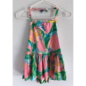 Lilly Pulitzer‎ Swimsuit Girls 14 Green Pink Beachy Coastal Preppy Vacation